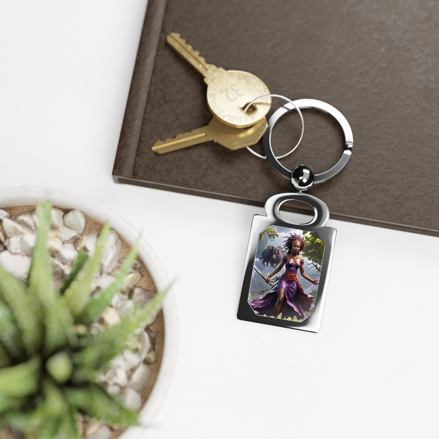 Oya Rectangle Photo Keyring