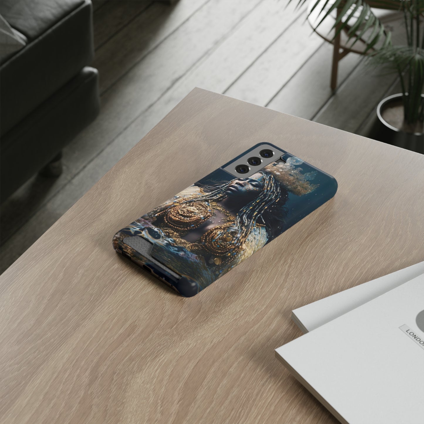 Olokun Phone Case With Card Holder