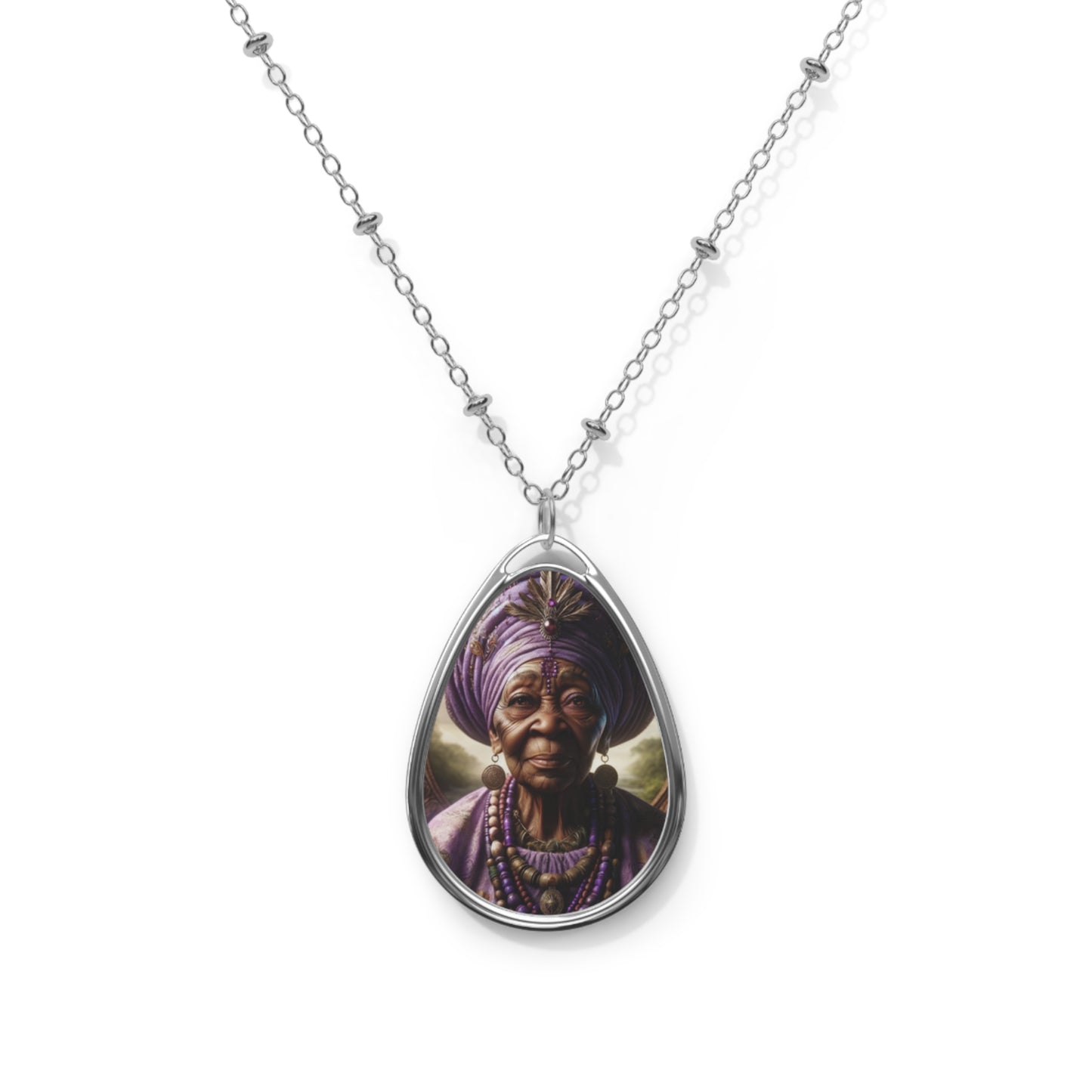 Nana Buruku Oval Pendant Necklace